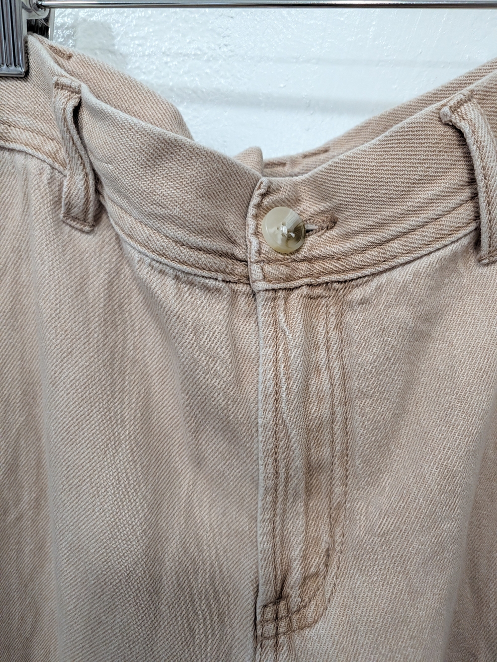 Sincerly Jules Soft Pink Cropped Wide-Leg Frayed Hem Jeans - Picture 6 of 10